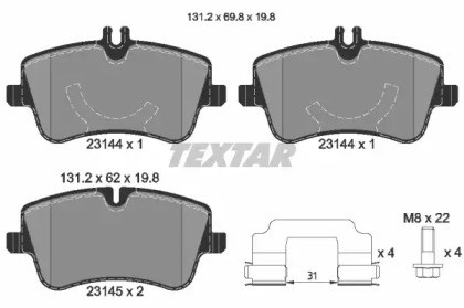 Колодки 2314401 TEXTAR