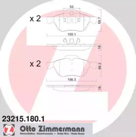 232151801 ZIMMERMANN Передние тормозные колодки купить в Чернигов