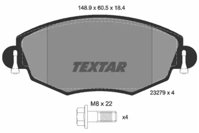 2327904 TEXTAR Колодки тормозные передние дисковые купить в Винница
