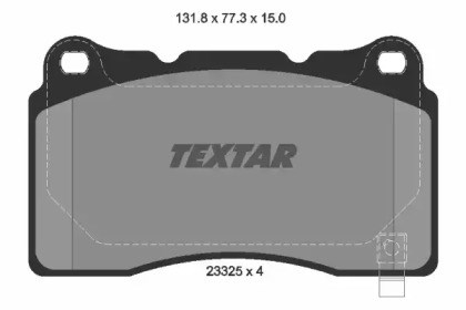 Передние тормозные колодки 2332501 TEXTAR