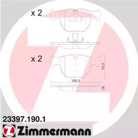 Колодки 233971901 ZIMMERMANN