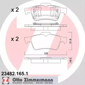 Колодки дисковые  234821651 ZIMMERMANN