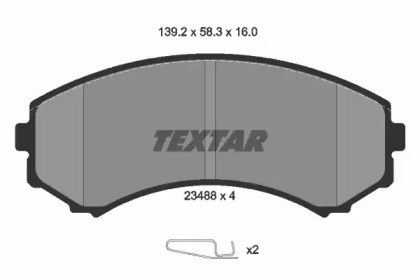 TEXTAR 2348801 Передние тормозные колодки в наличии Полтава