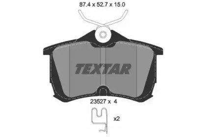 TEXTAR 2352701 Колодки тормозные задние дисковые в наличии Павлоград