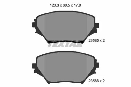 TEXTAR 2358501 Передние тормозные колодки в наличии Ровно