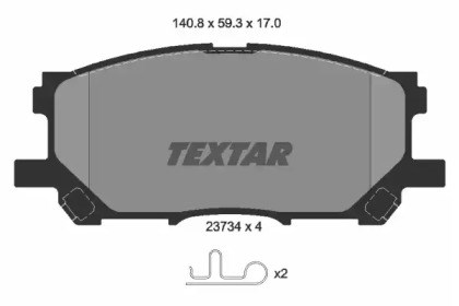 2373401 TEXTAR Колодки тормозные передние дисковые купить в Харьков