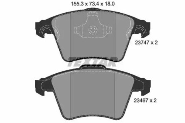 Колодки тормозные 2374701 TEXTAR