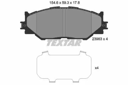 2398301 TEXTAR Передние тормозные колодки купить в Харьков