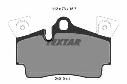Задние колодки 2401001 TEXTAR