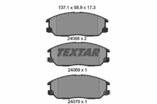 2406801 TEXTAR Передние тормозные колодки купить в Николаев