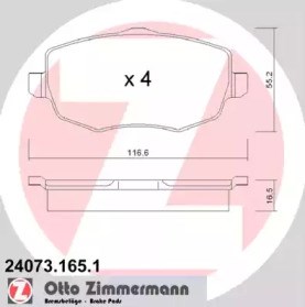 Колодки тормозные 240731651 ZIMMERMANN