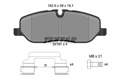 TEXTAR 2419101 Колодки тормозные передние дисковые в наличии Кривой Рог
