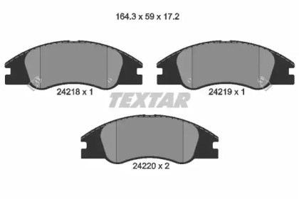 Колодки тормозные передние дисковые 2421801 TEXTAR