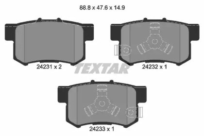 TEXTAR 2423101 Задние тормозные колодки в наличии Харьков