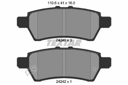 2424001 TEXTAR Задние тормозные колодки купить в Одесса