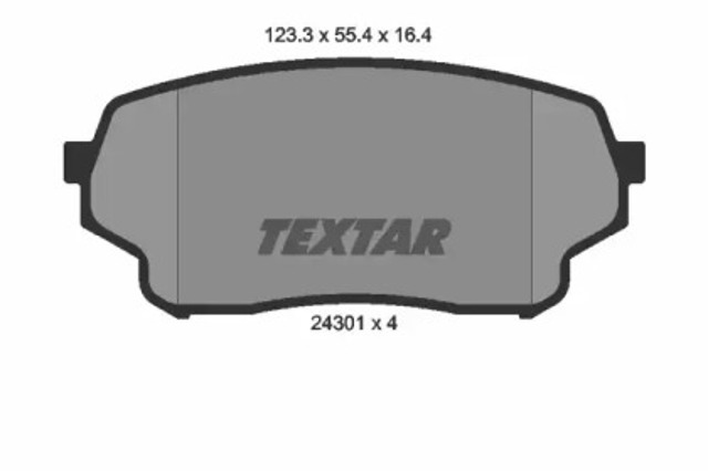 Колодки тормозные передние дисковые 2430101 TEXTAR