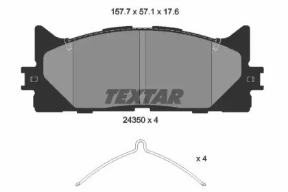 2435001 TEXTAR Колодки тормозные передние дисковые купить в Черкассы