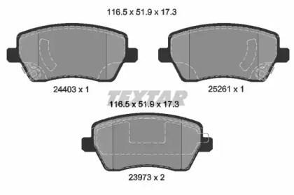 Колодки передние 2440301 TEXTAR