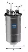 Топливный фильтр 2442800 UFI
