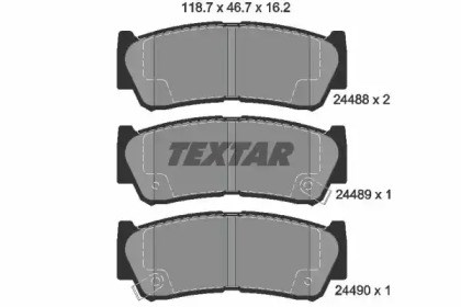 Колодки на тормоз задний дисковый 2448801 TEXTAR