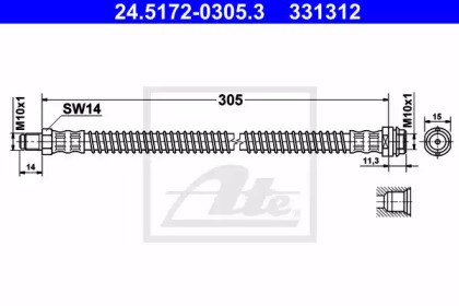 Шлангопровод 24.5172-0305.3