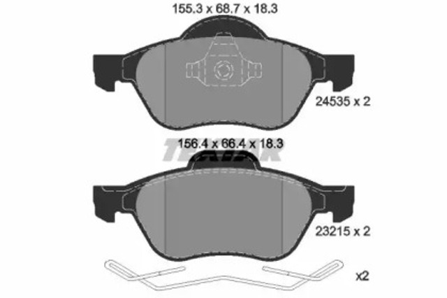 Колодки передние 2453501 TEXTAR