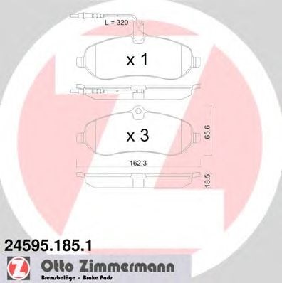 Колодки передние 245951851 ZIMMERMANN