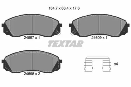 Колодки гальмівні передні, дискові 2459701 Textar