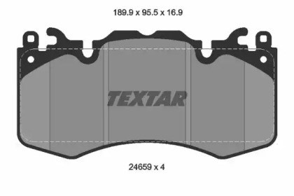 Колодки тормозные дисковые комплект 2465901 TEXTAR