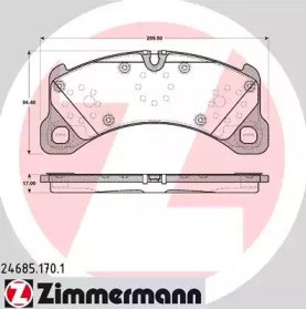 Колодки гальмівні передні m 14-18 p 17-18