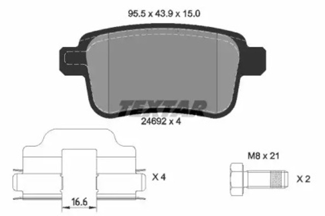 Колодки дисковые  2469201 TEXTAR