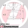 Колодки тормозные передние дисковые 247431903 ZIMMERMANN