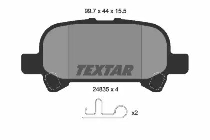 Задние колодки 2483501 TEXTAR