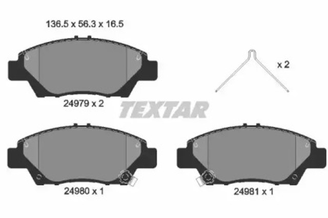 Колодки передние 2497901 TEXTAR