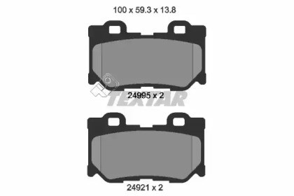 2499501 TEXTAR Колодки тормозные задние дисковые купить в Киев