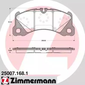 Колодки передние 250071681 ZIMMERMANN