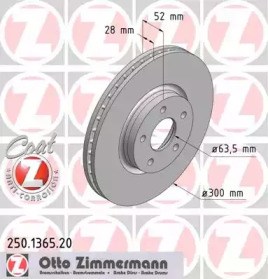 Передний тормозной диск 250136520 ZIMMERMANN