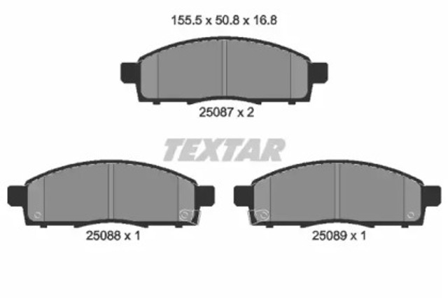 Колодки передние 2508701 TEXTAR