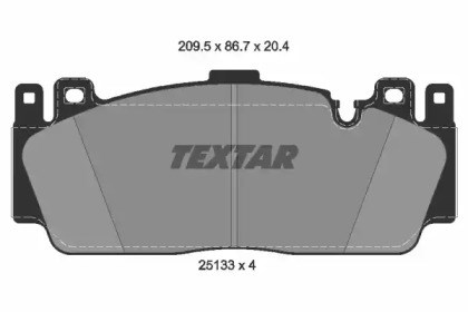 Передние тормозные колодки 2513301 TEXTAR