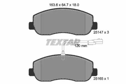 TEXTAR 2514701 Передние тормозные колодки в наличии Хмельницкий