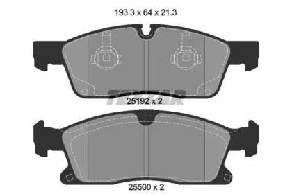 Колодки передние 2519202 TEXTAR