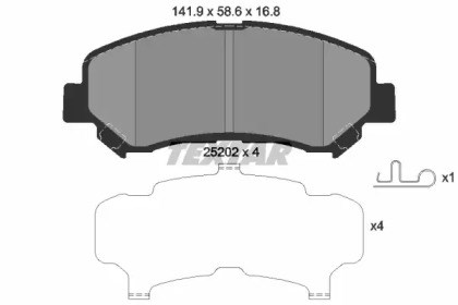 TEXTAR 2520201 Колодки тормозные передние дисковые в наличии Киев