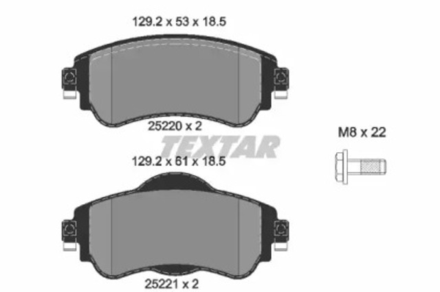 Колодки передние 2522001 TEXTAR