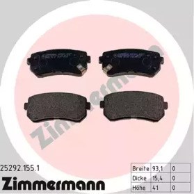 Задние дисковые колодки 252921551 ZIMMERMANN