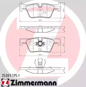 Комплект задних колодок 253071751 ZIMMERMANN