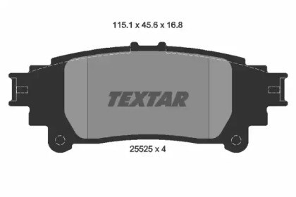 TEXTAR 2552501 Колодки тормозные задние дисковые в наличии Ужгород