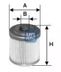 Маслофильтр 2555300 UFI