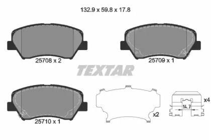 TEXTAR 2570801 Передние тормозные колодки в наличии Ужгород