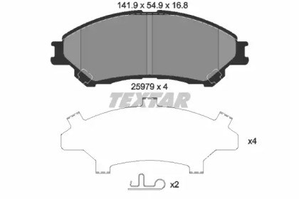 Колодки тормозные дисковые комплект 2597901 TEXTAR