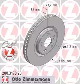 Ротор тормозной 280317820 ZIMMERMANN